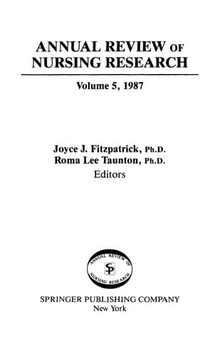 Annual Review of Nursing Research 5, 1987