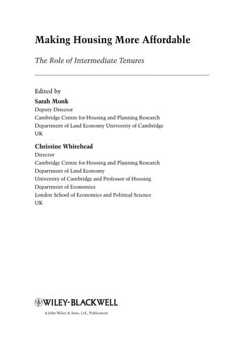 Making housing more affordable