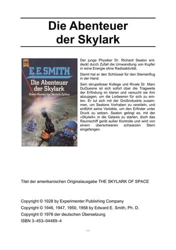 Die Abenteuer der Skylark
