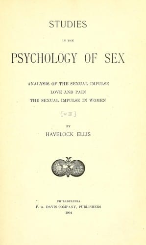 Studies in the Psychology of Sex, Vol. III