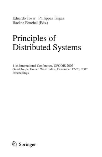 Principles of Distributed Systems