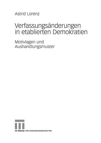 Verfassungsänderungen in etablierten Demokratien