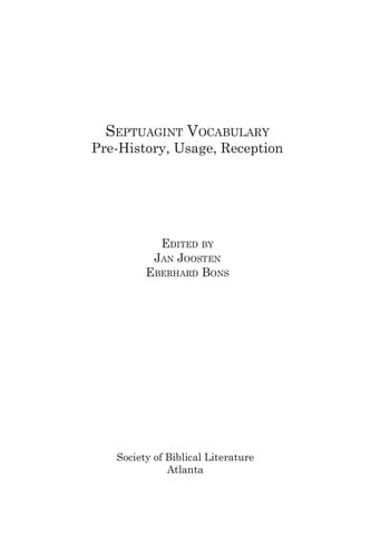 Septuagint vocabulary