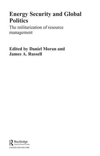 Energy security and global politics