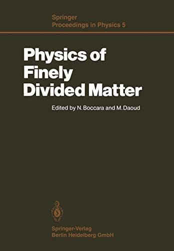 Physics of finely divided matter