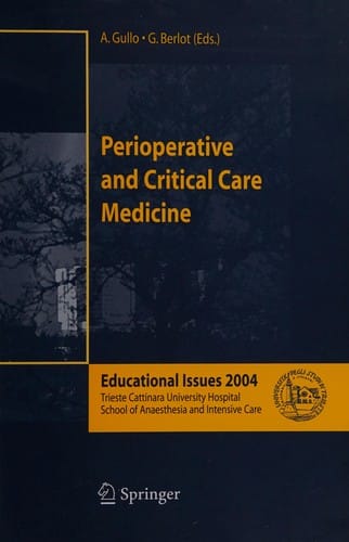 Perioperative and critical care medicine