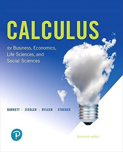 Calculus for business, economics, life sciences and social sciences