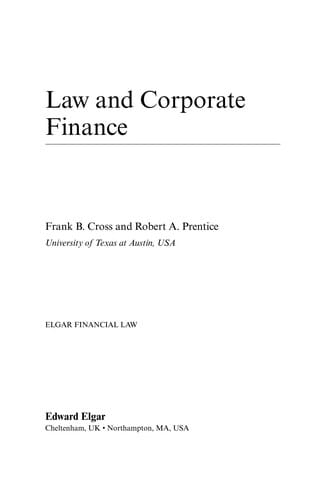 Law and corporate finance
