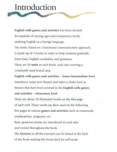 English with --- games and activities