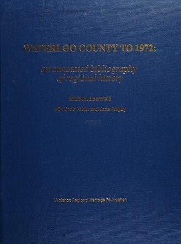 Waterloo County to 1972