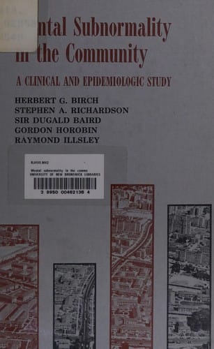 Mental subnormality in the community