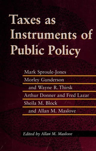 Taxes as instruments of public policy