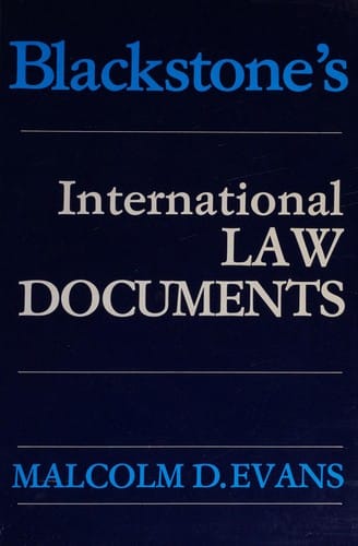 Blackstone's international law documents