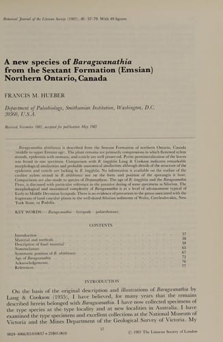 Contributions to palaeobotany