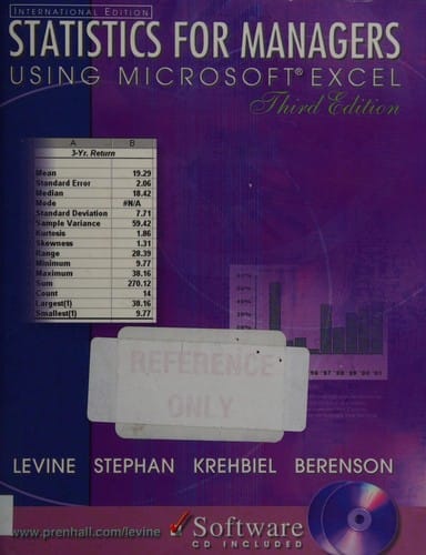 Statistics for managers using Microsoft Excel