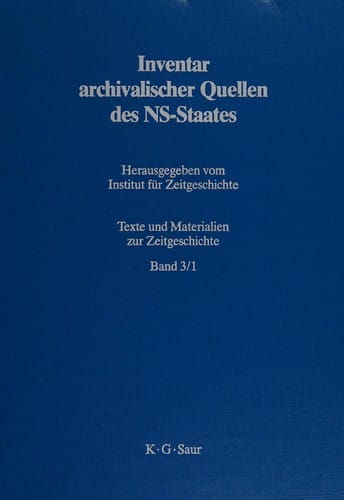 Inventar archivalischer Quellen des NS-Staates