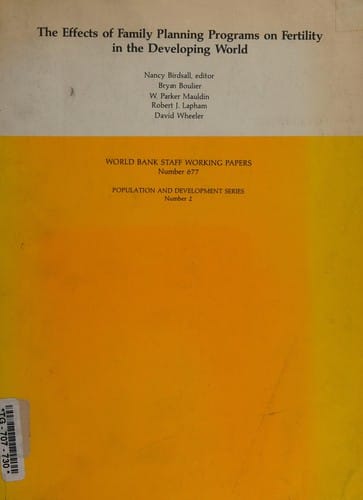 The Effects of family planning programs on fertility in the developing world