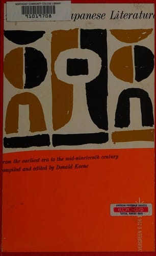 Anthology of Japanese literature, from the earliest era to the mid-nineteenth century