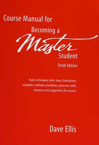 Course manual for becoming a Master student