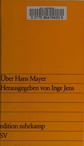 Über Hans Mayer