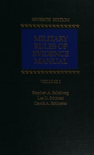 Military rules of evidence manual