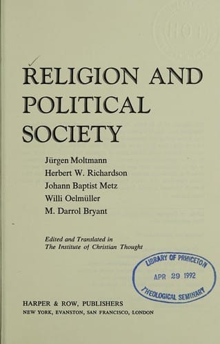 Religion and political society