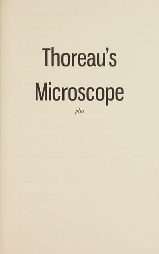Thoreau's microscope
