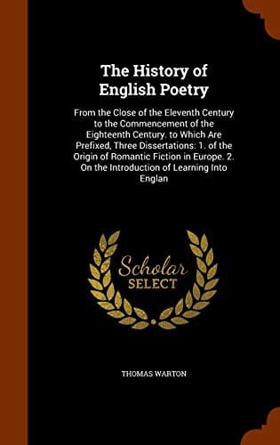 The history of English poetry