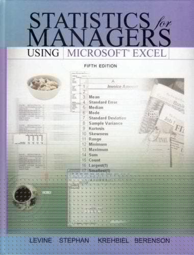 Statistics for Managers Using Microsoft Excel and Student CD Package