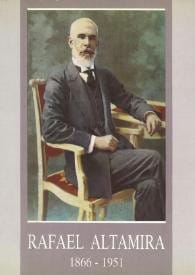 Rafael Altamira, 1866-1951