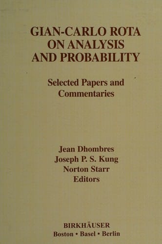 Gian-Carlo Rota on analysis and probability