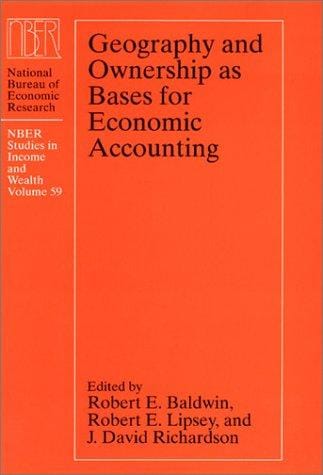 Geography and ownership as bases for economic accounting