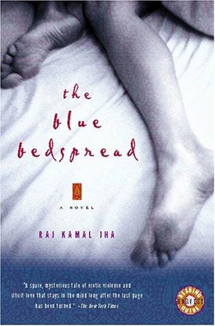 The blue bedspread