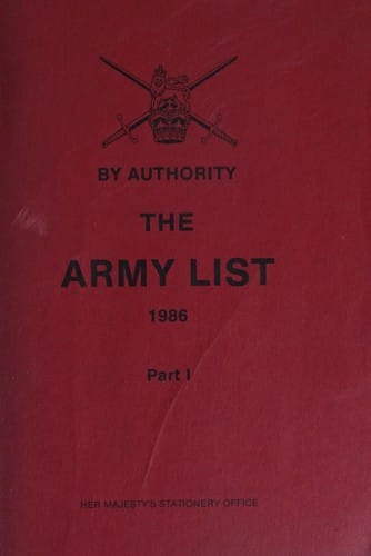 The Army list