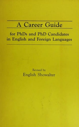 A Career guide for PhDs and PhD candidates in English and foreign languages