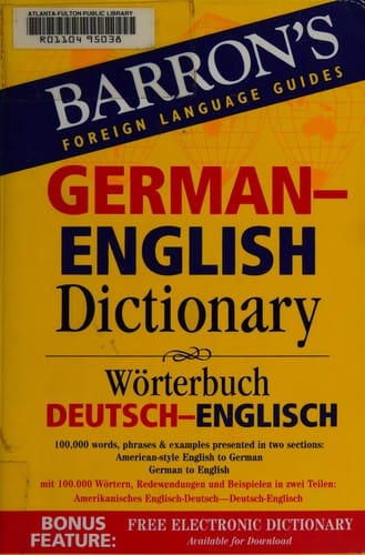 German-English dictionary =