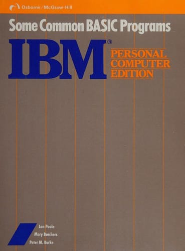 Some common BASIC programs, IBM Personal Computer edition