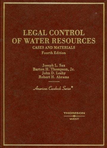 Legal control of water resources