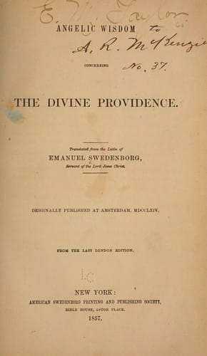 Angelic wisdom concerning the divine providence