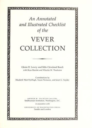 An annotated and illustrated checklist of the Vever Collection