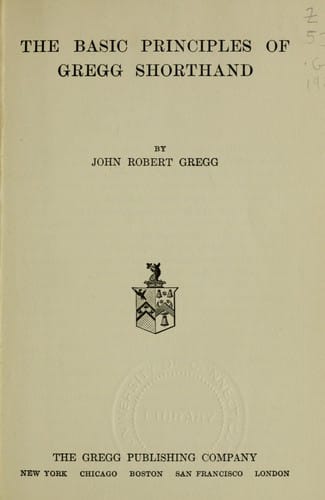 The basic principles of Gregg shorthand