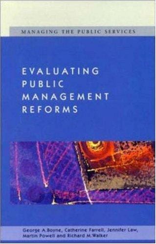 Evaluating Public Management Reforms