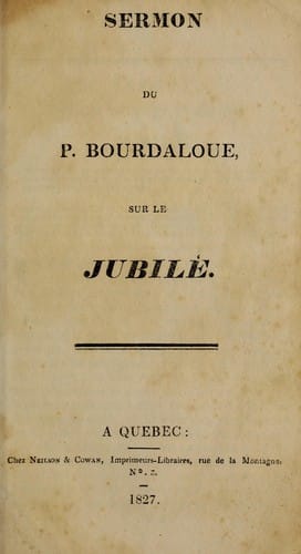 Sermon du P. Bourdaloue sur le jubilé