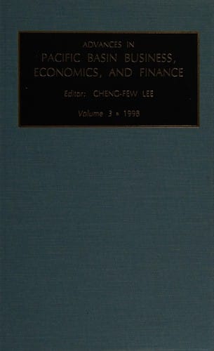 Advances in Pacific Basin business, economics and finance