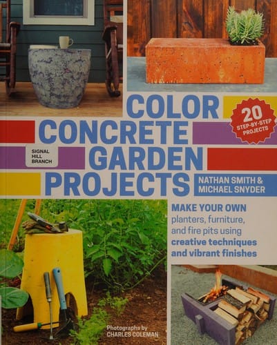 Color concrete garden projects