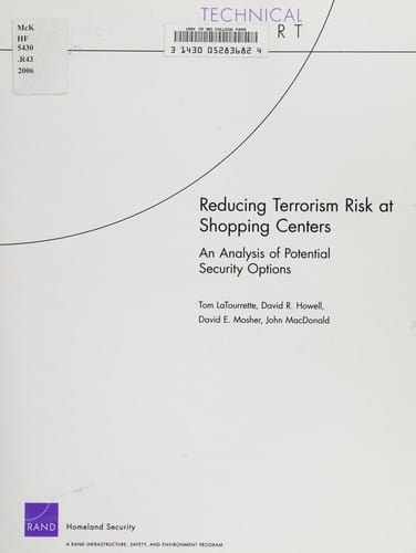 Reducing terrorism risk at shopping centers