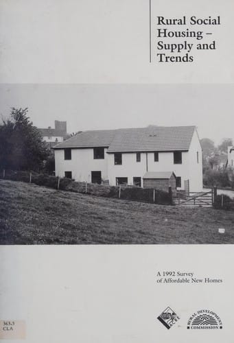 Rural social housing - supply and trends
