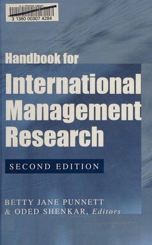 Handbook for international management research