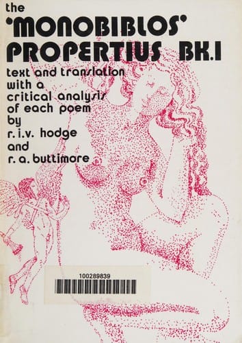 The ' Monobiblios' [i.e. Monobiblos] of Propertius