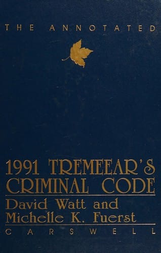 The annotated 1990 Tremeear's criminal code